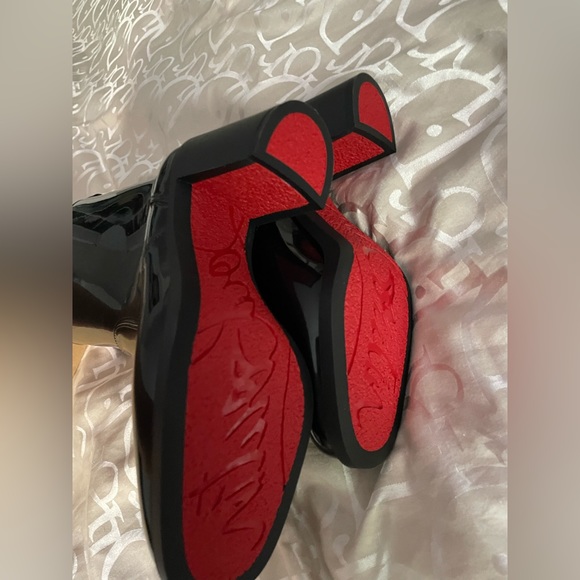 Christian Louboutin Black Heels 70 Rainboots size 37 - Picture 5 of 5